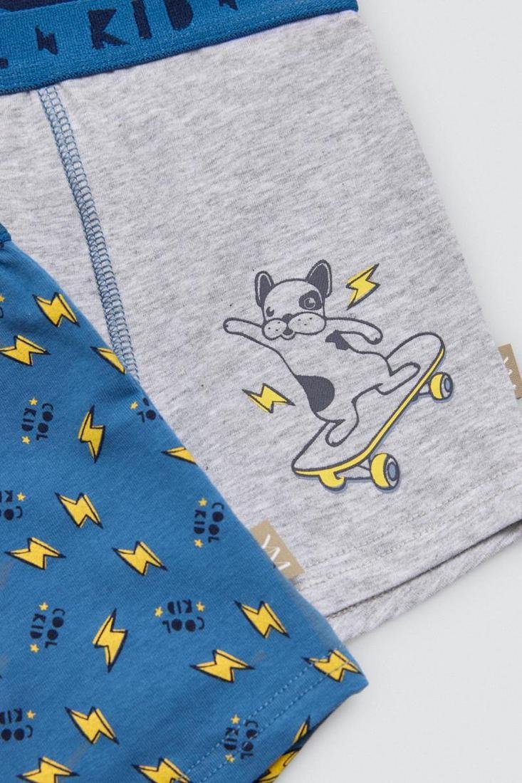 Pacote com 2 boxers infantis de algodão estampados da Kids Cool Kid - Image 2