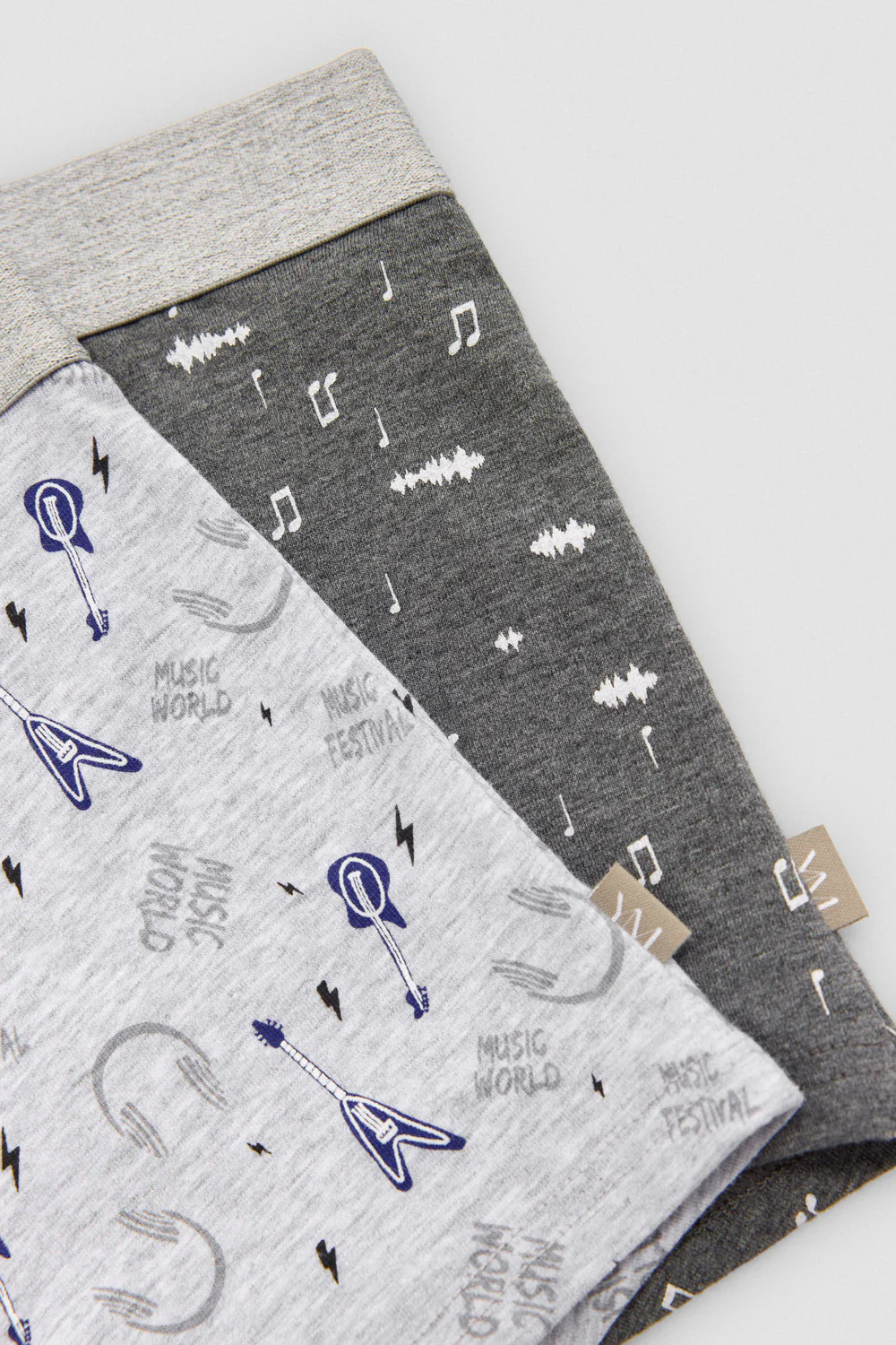 Pacote de 2 boxers de algodão para jovens com estampas musicais - Image 4