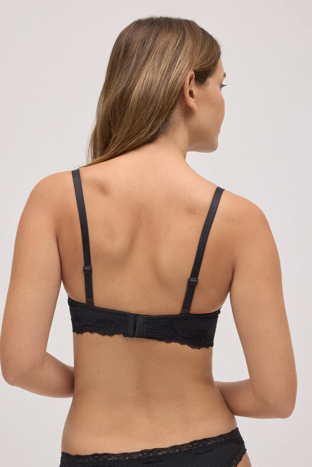 Sutiã com aro e bojo, renda azul, copas B e C - Image 3