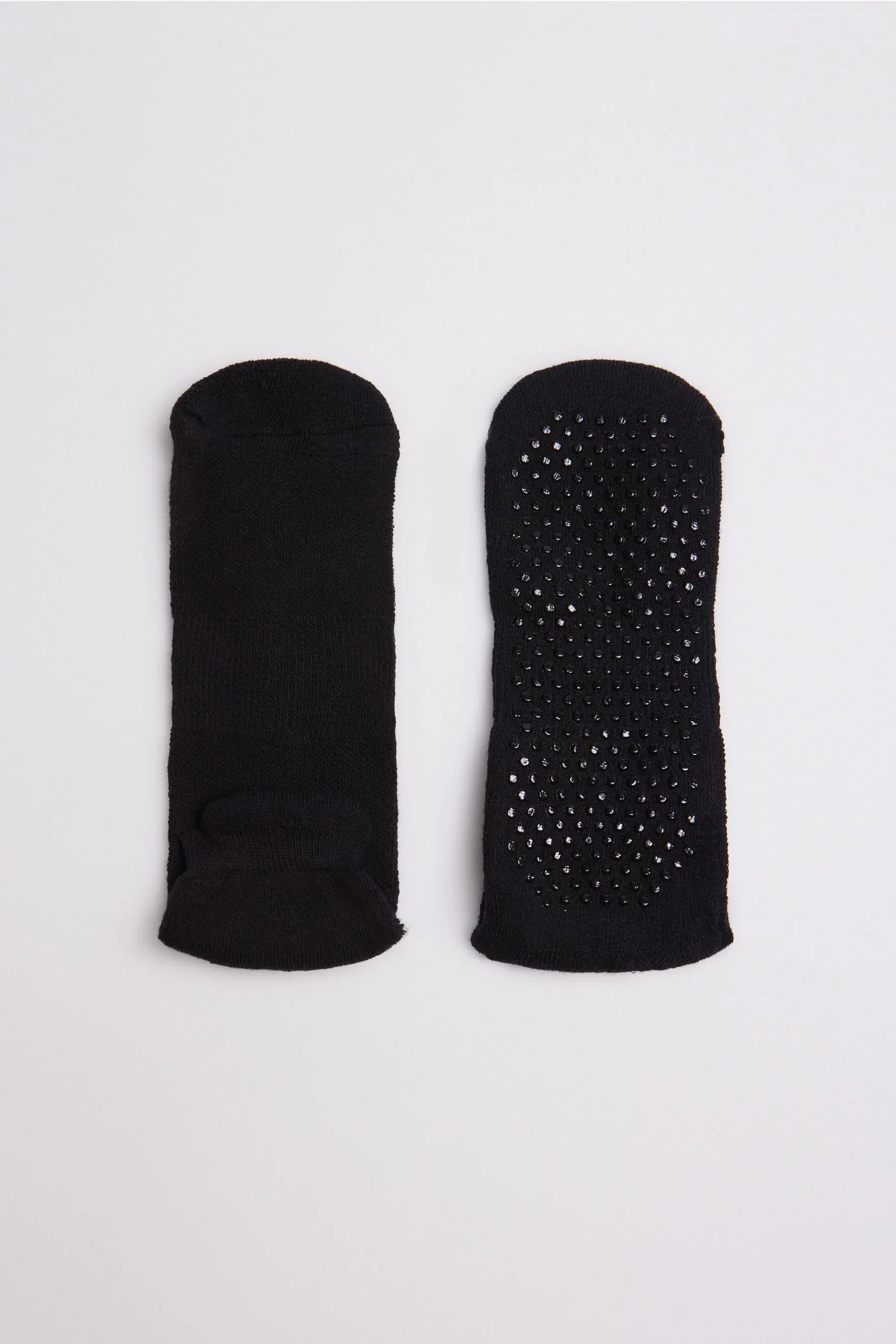 Meias para ioga e pilates em algodão preto