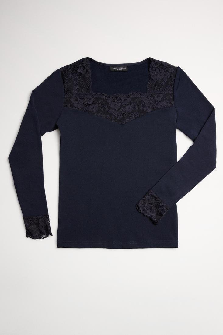 Camisola térmica de renda manga longa - Image 11