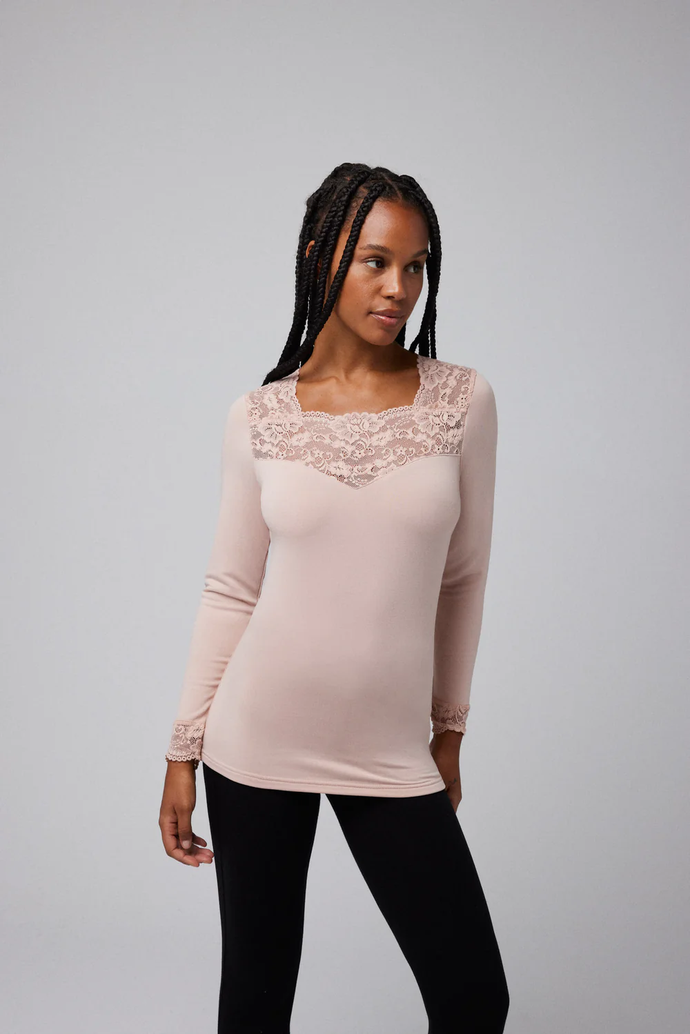 Camisola térmica de renda manga longa - Image 4