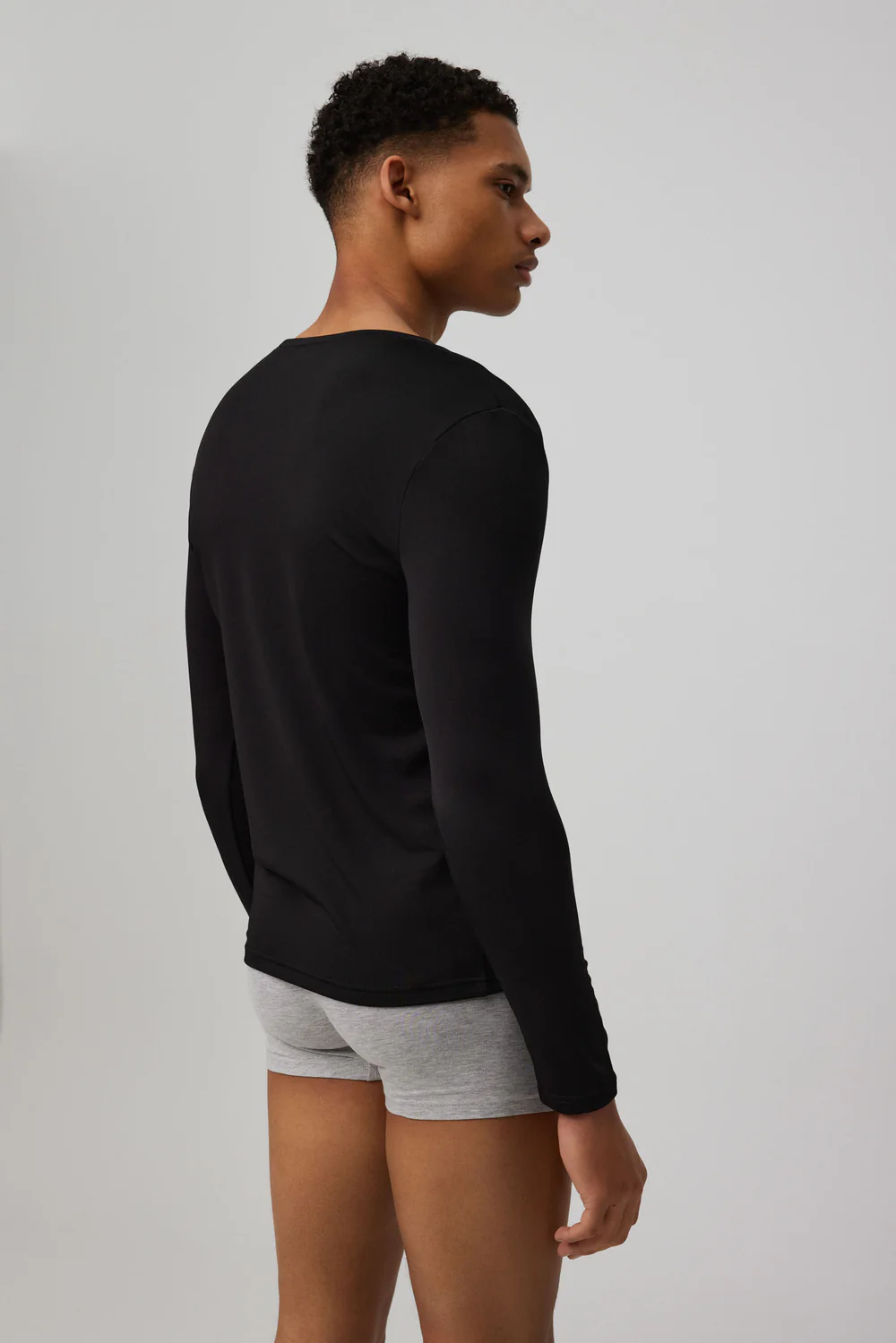 Camisola térmica de manga comprida com decote em V - Image 4